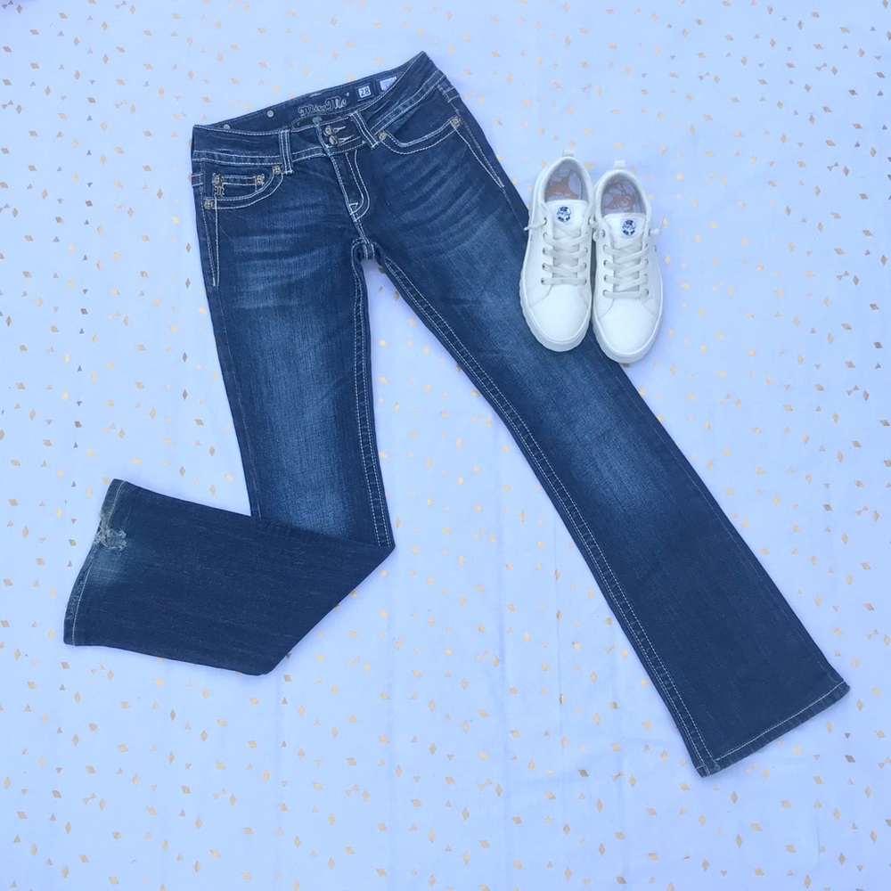 Miss Me Dark Wash Bootcut Denim Jeans W28